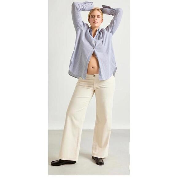 Hatch Denim - HATCH The Relaxed Wide Leg Maternity Jean in Vanilla sz 26
